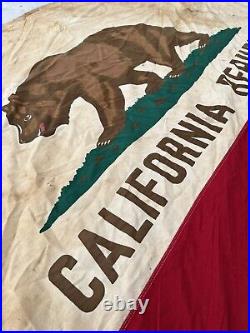 Vintage California Republic Well Worn Flag 4x6 AJAX Paramount San Francisco US