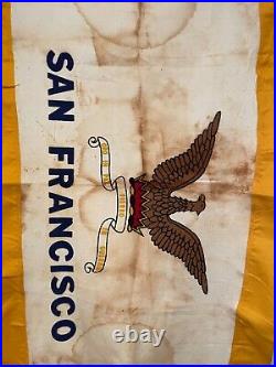 Vintage California V. Rare San Francisco Flag 2x3' Paramount Flag Co. AJAX Cotton