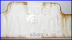 Vintage Cedar Ave. White & Black Porcelain Street Sign San Francisco, CA