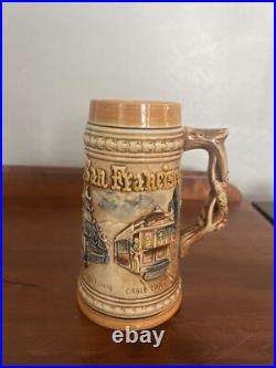 Vintage Ceramic San Francisco 7.5 Inch Stein Mug Japanese Made In Japan