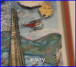Vintage Charles Fazzino San Francisco California 3-D Framed Art Painting 1980's