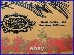 Vintage David Schiller Poster Framed San Francisco 1968 San Jose California