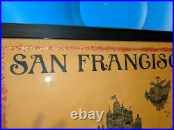 Vintage David Schiller Poster Framed San Francisco 1968 San Jose California
