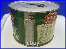 Vintage Del Monte Full Unopened Coffee Can Tin 1lb With Key Nice