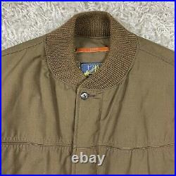 Vintage Derby of San Francisco Coco Brown Quilted Motif Lined Bomber Jacket 42
