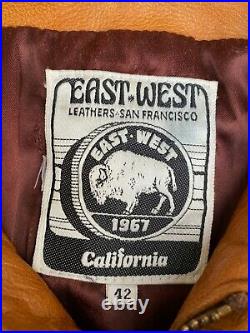 Vintage East West Leather San Francisco 1967 California Jacket Mens 42 Musical