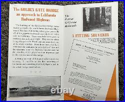 Vintage GOLDEN GATE BRIDGE California Redwood CATWALK Wood Souvenir 1937 Mailer Vintage GOLDEN GATE BRIDGE California Redwood CATWALK Wood Souvenir 1937 Mailer