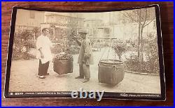 Vintage I. W. Taber Albumen Photograph Chinese Vegetable Pedler in SF, Cal Vintage I. W. Taber Albumen Photograph Chinese Vegetable Pedler in SF, Cal