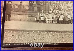 Vintage I. W. Taber Albumen Photograph Class of Chinese Girls, Chinatown, SF Vintage I. W. Taber Albumen Photograph Class of Chinese Girls, Chinatown, SF
