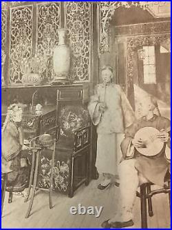 Vintage I. W. Taber Albumen Photograph Grand Dining Room, Chinese Restaurant Vintage I. W. Taber Albumen Photograph Grand Dining Room, Chinese Restaurant