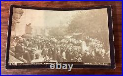 Vintage I. W. Taber Albumen Photograph Procession Wong Fong, Chinatown, SF