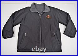 Vintage Jacket Reversible Size L 90s San Francisco California Gray Fleece Nylon