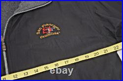 Vintage Jacket Reversible Size L 90s San Francisco California Gray Fleece Nylon