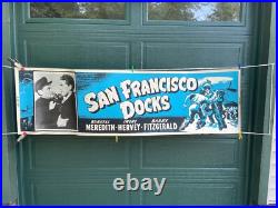 Vintage Large Banner Movie Poster San Francisco Docks Burgess Meridith