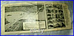 Vintage Lovely Map Maps San Francisco Bay Area Oakland Berkeley Hotels 1915