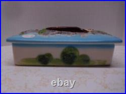 Vintage Made in Japan San Francisco Streetcar in Relief on Lid with2 Trays