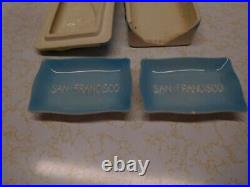 Vintage Made in Japan San Francisco Streetcar in Relief on Lid with2 Trays