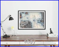 Vintage Map of San Francisco Bay From 1915 Photo Print Poster Gift California