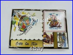 Vintage New San Francisco Cable Car Cocktail Napkins Coasters Matches Ted Lewy