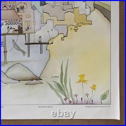 Vintage Original 1970s City Scenes San Francisco California Poster Drawing 70s