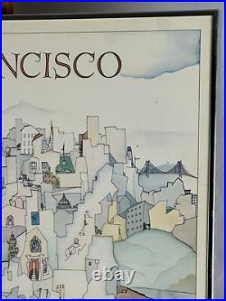 Vintage Original City Scenes San Francisco California Poster Marilyn Bereson Art