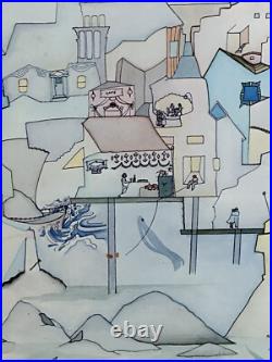 Vintage Original City Scenes San Francisco California Poster Marilyn Bereson Art