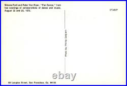Vintage Postcard Simone Forti Peter Van Riper Fan Dance San Francisco 1975