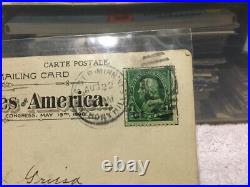 Vintage Private Mailing Card Act in 1898, with 1 cent B. Franklin stamp S Vintage Private Mailing Card Act in 1898, with 1 cent B. Franklin stamp S
