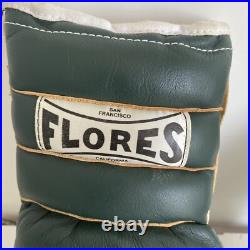 Vintage RAY FLORES Pro Boxing Gloves San Francisco California Green USA Made