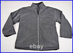 Vintage Reversible Jacket Size L 90s San Francisco California Gray Fleece Nylon