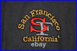 Vintage Reversible Jacket Size L 90s San Francisco California Gray Fleece Nylon