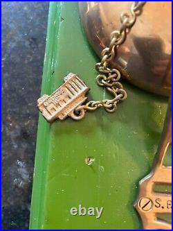 Vintage San Francisco Cable Car Brass Bell Mounted on Wood