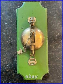 Vintage San Francisco Cable Car Brass Bell Mounted on Wood