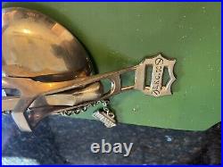 Vintage San Francisco Cable Car Brass Bell Mounted on Wood