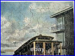 Vintage San Francisco California Cable Car Alcatraz Hills Jigsaw Puzzle Wooden
