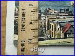 Vintage San Francisco California Cable Car Alcatraz Hills Jigsaw Puzzle Wooden