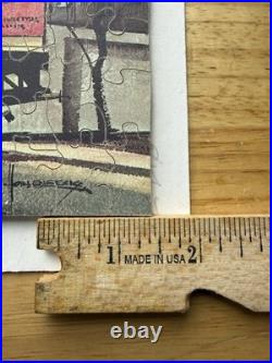 Vintage San Francisco California Cable Car Alcatraz Hills Jigsaw Puzzle Wooden