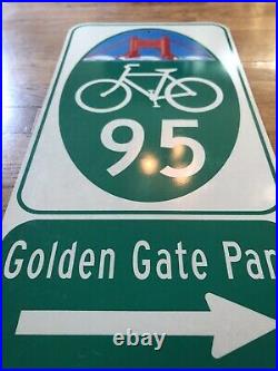 Vintage San Francisco California Golden Gate Park Bike Bridge 95 Gate Sign