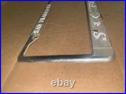 Vintage San Francisco California S & C Ford Metal License Plate Frame Original
