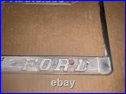 Vintage San Francisco California S & C Ford Metal License Plate Frame Original