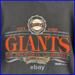 Vintage San Francisco Giants Sweatshirt Mens Extra Large XL Black MLB USA Made