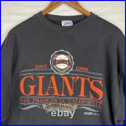 Vintage San Francisco Giants Sweatshirt Mens Extra Large XL Black MLB USA Made