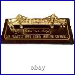 Vintage San Francisco Golden Gate Bridge Metal Miniature Building Vintage San Francisco Golden Gate Bridge Metal Miniature Building