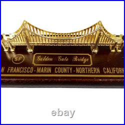 Vintage San Francisco Golden Gate Bridge Metal Miniature Building Vintage San Francisco Golden Gate Bridge Metal Miniature Building