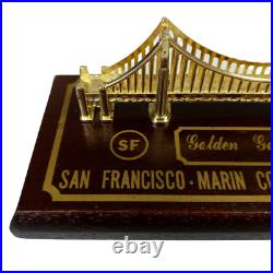 Vintage San Francisco Golden Gate Bridge Metal Miniature Building Vintage San Francisco Golden Gate Bridge Metal Miniature Building