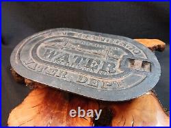 Vintage San Francisco Golden Gate Water Dept Ford Meter Box Cast Iron Lid Cover