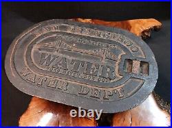 Vintage San Francisco Golden Gate Water Dept Ford Meter Box Cast Iron Lid Cover