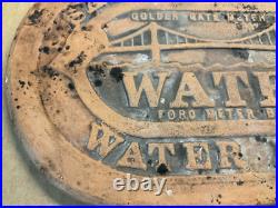 Vintage San Francisco Golden Gate Water Dept Ford Meter Box Lid Cover