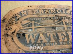 Vintage San Francisco Golden Gate Water Dept Ford Meter Box Lid Cover