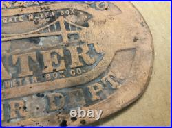 Vintage San Francisco Golden Gate Water Dept Ford Meter Box Lid Cover